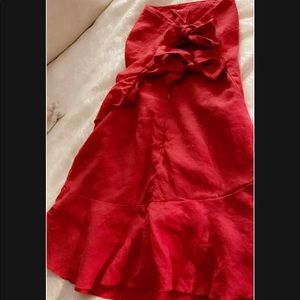 Skylar + madison red ruffle dress.